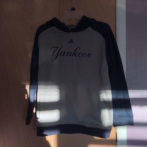 Adidas Yankees grey and blue hoodie